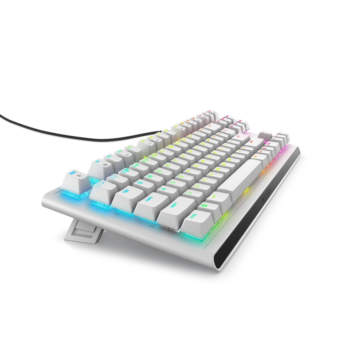 Alienware AW420K tastiera Gaming USB QWERTY US International Bianco (Alienware AW420K - Keyboard - tenkeyless - backlit - USB - QWERTY - US - key switch: CHERRY MX Red - lunar light) - Versione UKDellAW420K-W-WW