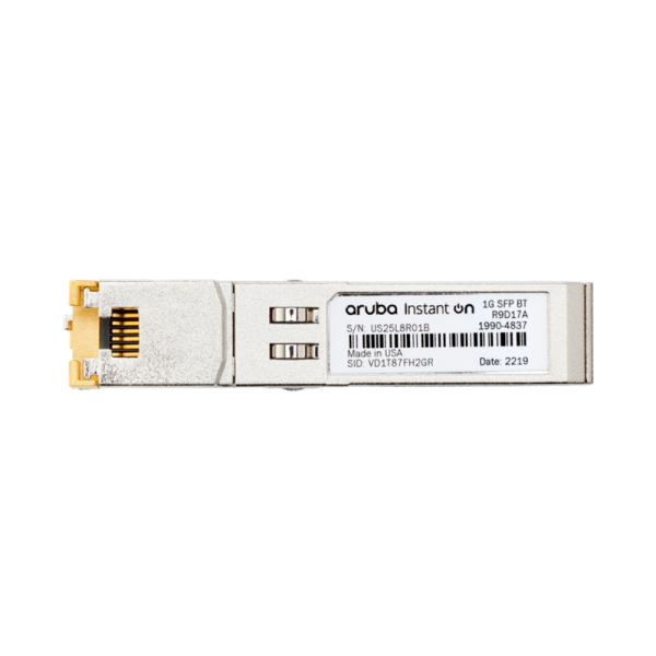 Hewlett Packard Enterprise R9D17A modulo del ricetrasmettitore di rete Rame 1000 Mbit/s SFP (ARUBA ION 1G SFP RJ45 T -STOCK - .)Hpe0190017566948R9D17A