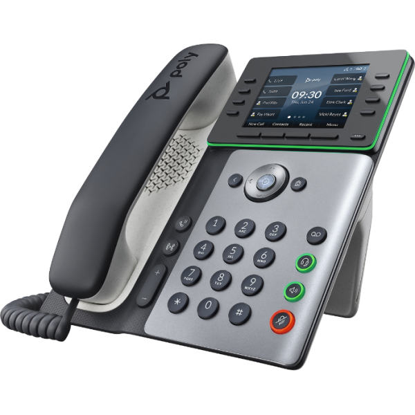POLY EDGE E300 telefono IP Nero, Grigio 8 linee LCD (POLY EDGE E350 IP PHONE) - Versione UK