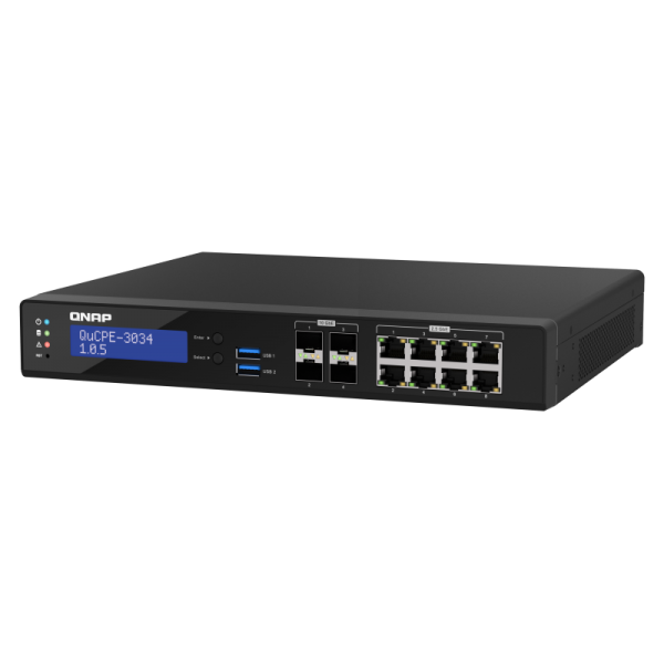 QNAP QUCPE-3034 (QUCPE-3034-C3758R-16G: INTEL - ATOM C3758R 8 X 2.5GBE RJ45 PORT)