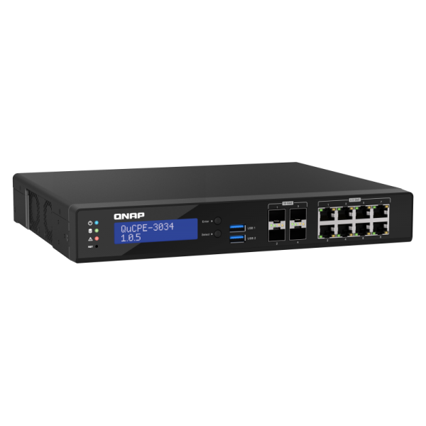 QNAP QUCPE-3034 (QUCPE-3034-C3758R-16G: INTEL - ATOM C3758R 8 X 2.5GBE RJ45 PORT)