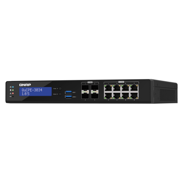 QNAP QUCPE-3034 (QUCPE-3034-C3758R-16G: INTEL - ATOM C3758R 8 X 2.5GBE RJ45 PORT)