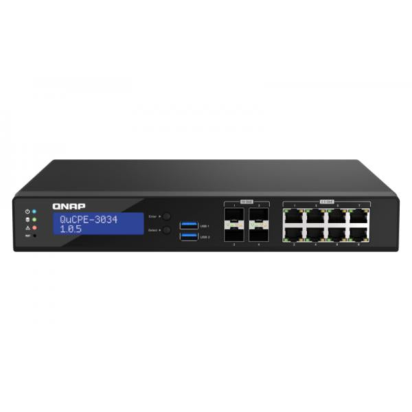 QNAP QUCPE-3034 (QUCPE-3034-C3758R-16G: INTEL - ATOM C3758R 8 X 2.5GBE RJ45 PORT)