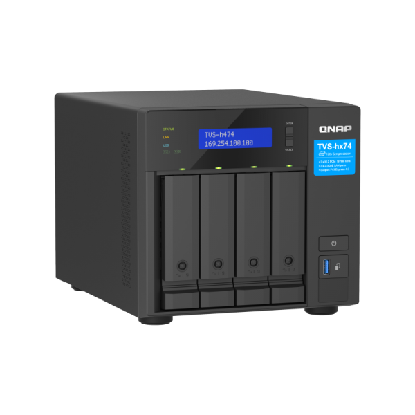 TVS-H474-PT-8G 4BAY 8GB DDR4 2X2.5GBE (2.5G/1G/100M/10M)