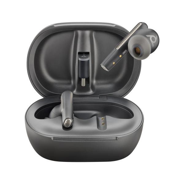 POLY Voyager Free 60+ Auricolare Wireless In-ear Ufficio Bluetooth Nero (VOYAGER FREE 60+ UC W/TS CHARGE - CASE TEAMS USB-C BLACK WW)