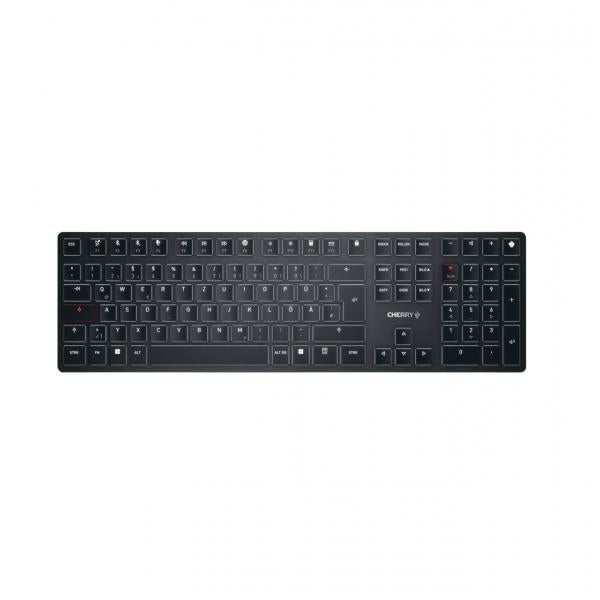 CHERRY KW X ULP tastiera USB + RF Wireless + Bluetooth QWERTZ Tedesco Nero (KB MX ULTRA LOW PROFILE - CORDLESS PE GERMANY USB BLACK)