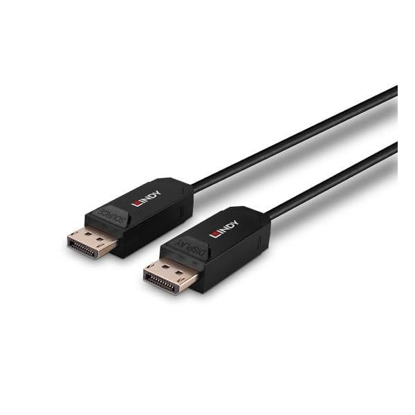 Lindy 38525 cavo DisplayPort 10 m Nero (50M FIBRE OPTIC HYBRID DP 2.0 UBHR1)