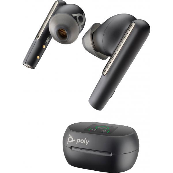 POLY Voyager Free 60+ UC Auricolare Wireless In-ear Musica e Chiamate USB tipo-C Bluetooth Nero (VOYAGER FREE 60+ UC W/TS CHARGE - CASE TEAMS USB-C BLACK WW)