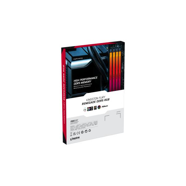 Kingston Technology FURY 48GB 6400MT/s DDR5 CL32 DIMM Renegade RGB XMP (KFR 48GB DDR5 6400 DIMM RGB)