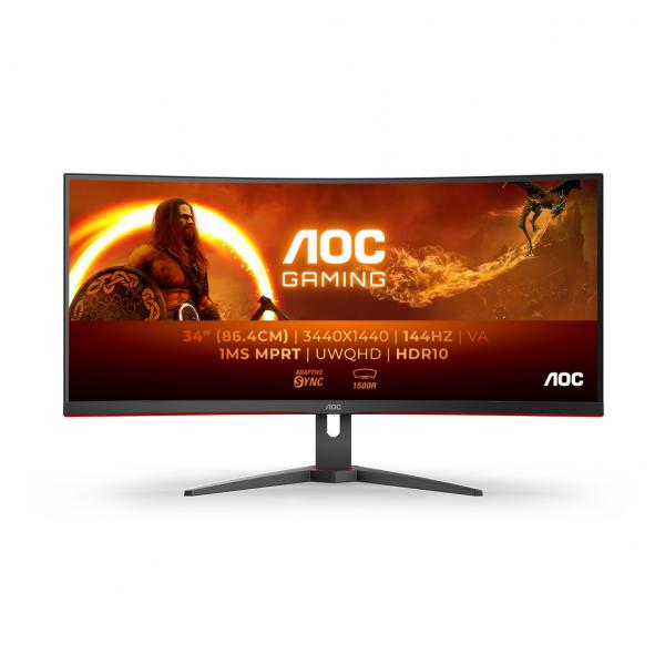CU34G2XE/BK 34IN VA 3440X1440 21:9 4000:1 1MS HDMI/DP/USB