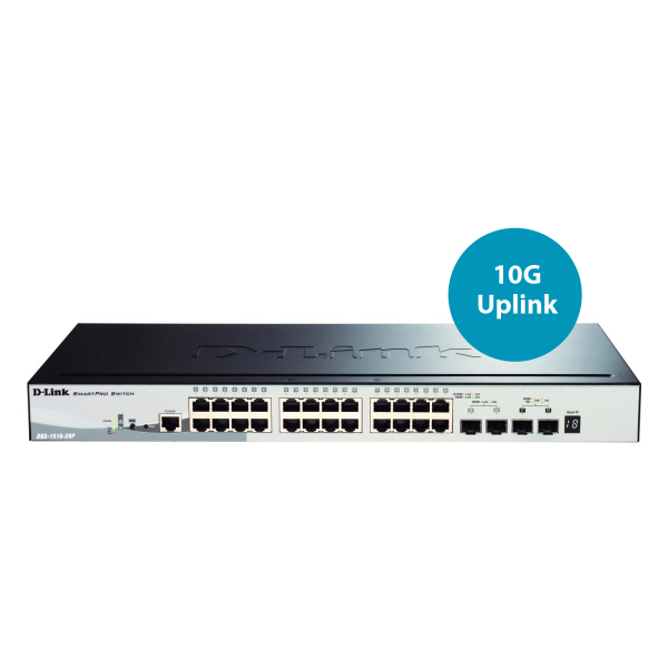 28-PORT GIGABIT POE SWITCH STACKABLE 2 SFP 2 10G SFP+