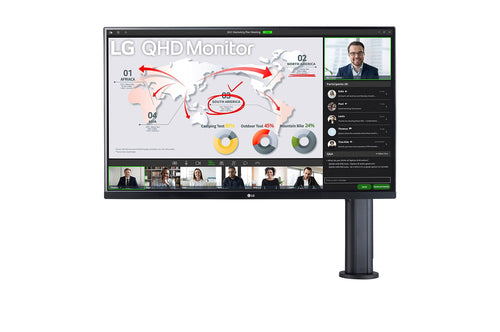LG MONITOR 31,5 LED IPS 16:9 2560x1440 5MS 300 CDM, ERGO, USB-C, DP/HDMI, MULTIMEDIALE