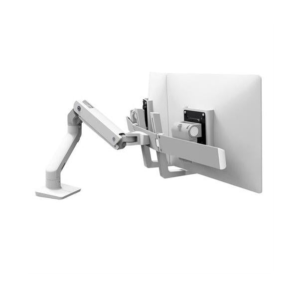 HX DESK DUAL MONITOR ARM WHITE .