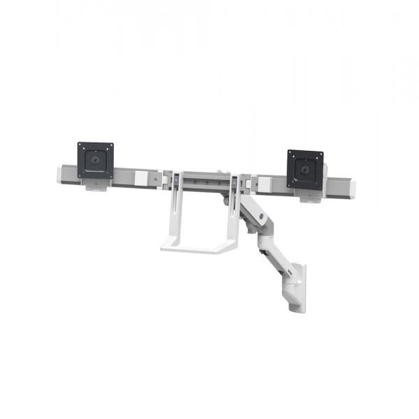 HX WALL DUAL MONITOR ARM WHITE .