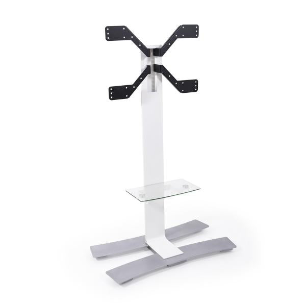 STAND VESA 600X400 H 1400 W/INTEGRATED SHELF WHITE