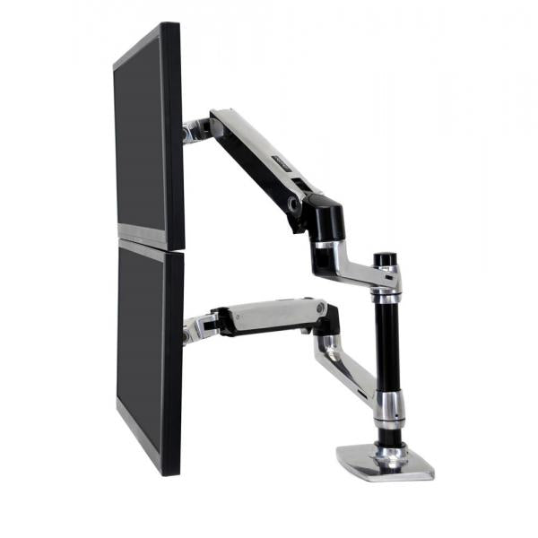 LX REDESIGN DUAL ARM POLE MOUNT 2 FLAT PANEL OR FP AND NOTEBOOK