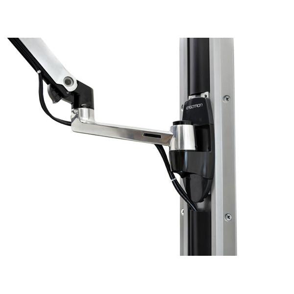 KEYBOARD ARM WITH 9IN EXTN WALL MOUNT POLISHED ALUMINIUM