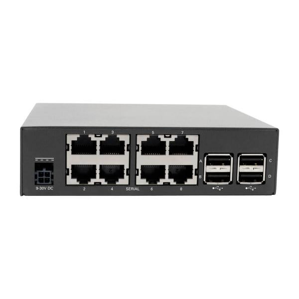 Tripp Lite B093-008-2E4U-M server per console (8-Port Console Server with Built-In Modem, Dual GbE NIC, 4Gb Flash and Dual SFP)