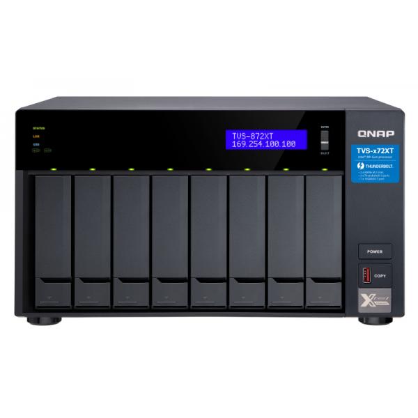 QNAP TVS-872XT NAS Tower Collegamento ethernet LAN Nero i5-8400T (QNAP TVS-872XT-i5-16G/24TB RED 8 Bay DT)