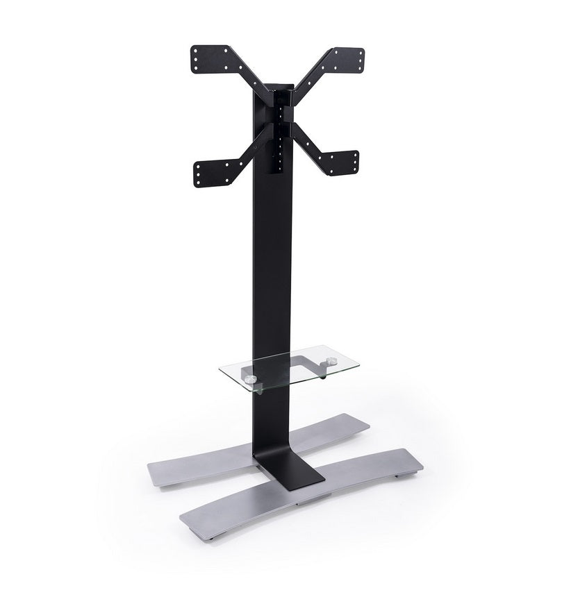 STAND VESA 600X400 H 1400 W/INTEGRATED SHELF BLACK