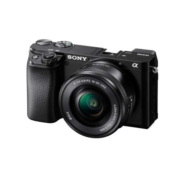 Sony Alpha 6100 Fotocamera Digitale Mirrorless con Obiettivo Intercambiabile SELP 16-50mm, Sensore APS-C, Real Time Eye AF e Real Time Tracking e Autofocus, Nero (Sony Alpha 6100 APS-C Mirrorless Camera with Sony 16-50 mm f/3.5-5.6 Power Zoom Lens [...