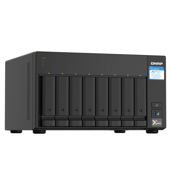 TS-832PX-4G 8 BAY 1.7GHZ QC 8GB DDR4 2X 10GBESFP+ LAN+2X 2.5GBE