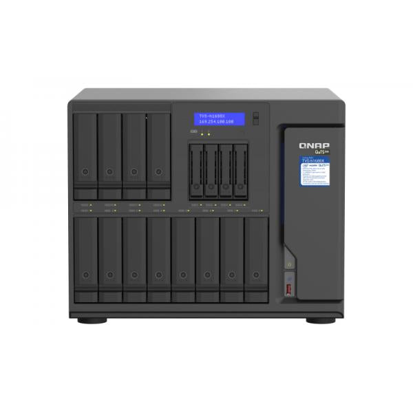 QNAP TVS-h1688X NAS Tower Collegamento ethernet LAN Nero W-1250 (QNAP TVS-h1688X-W1250-32G/168TB TOSH)
