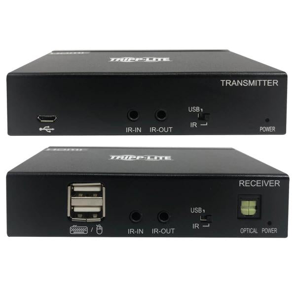 Tripp Lite B127A-1A1-BDBD moltiplicatore AV Trasmettitore e ricevitore AV Nero (Tripp Lite DisplayPort over Cat6 KVM Extender Kit, Transmitter and Receiver, USB, 4K 30Hz, DP1.2a, PoC, HDCP 2.2, 230 ft., TAA - Prolunga video/audio - 10Mb LAN, HDMI, Di...