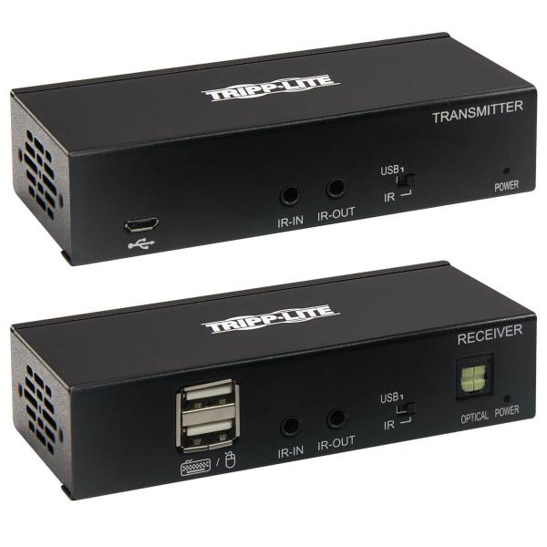 Tripp Lite B127A-1A1-BDBD moltiplicatore AV Trasmettitore e ricevitore AV Nero (Tripp Lite DisplayPort over Cat6 KVM Extender Kit, Transmitter and Receiver, USB, 4K 30Hz, DP1.2a, PoC, HDCP 2.2, 230 ft., TAA - Prolunga video/audio - 10Mb LAN, HDMI, Di...