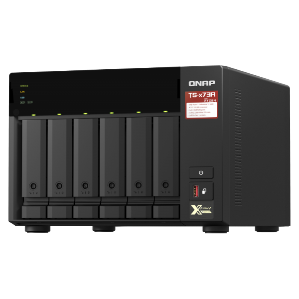 QNAP TS-673A-8G NAS Tower Collegamento ethernet LAN Nero V1500B (QNAP TS-673A-8G/18TB RED 6 Bay)