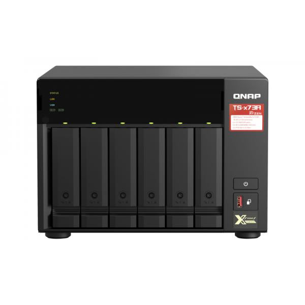 QNAP TS-673A-8G NAS Tower Collegamento ethernet LAN Nero V1500B (QNAP TS-673A-8G/18TB RED 6 Bay)