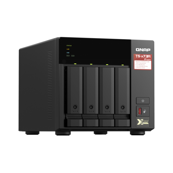 QNAP TS-473A NAS Tower Collegamento ethernet LAN Nero V1500B (QNAP TS-473A-8G/12TB RED 4 Bay Desktop)