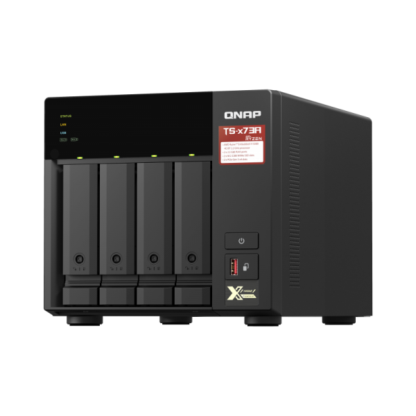 QNAP TS-473A NAS Tower Collegamento ethernet LAN Nero V1500B (QNAP TS-473A-8G/12TB RED 4 Bay Desktop)