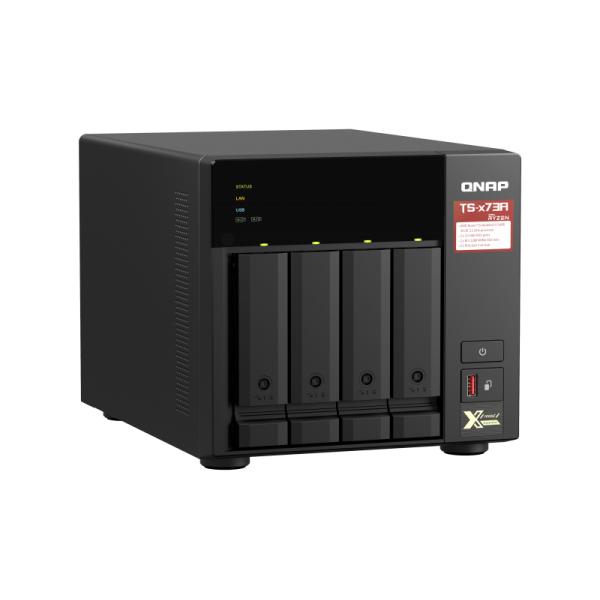 QNAP TS-473A NAS Tower Collegamento ethernet LAN Nero V1500B (QNAP TS-473A-8G/12TB RED 4 Bay Desktop)