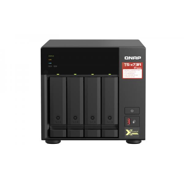 QNAP TS-473A NAS Tower Collegamento ethernet LAN Nero V1500B (QNAP TS-473A-8G/12TB RED 4 Bay Desktop)