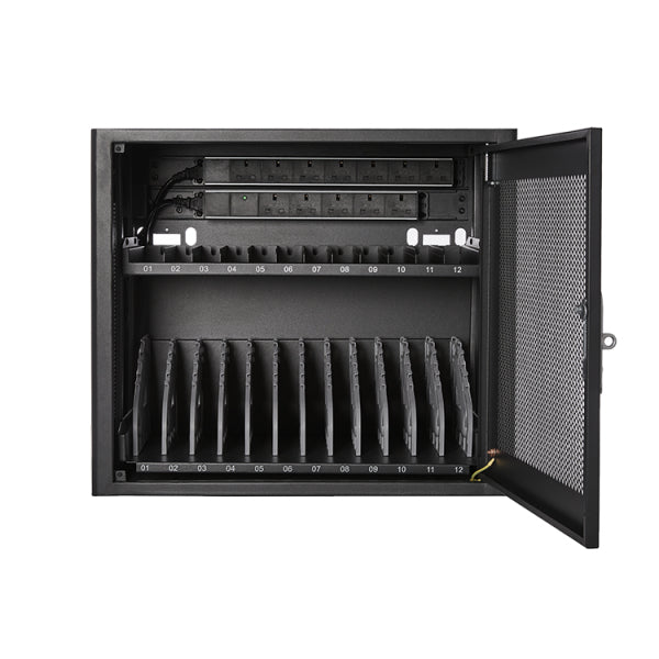 V7 CHGSTA12AC-1K portable device management cart& cabinet Carrello per la gestione dei dispositivi portatili Nero (CHARGE STATION 12 DEVICE UK - SECURE STORE CHARGE MOBILE PC)