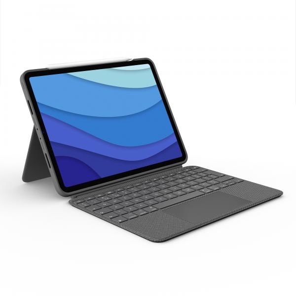 Logitech Combo Touch Grigio Smart Connector QWERTZ Svizzere (COMBO TOUCH IPAD PRO 11IN 1-3G - OXFORD GREY - CH)