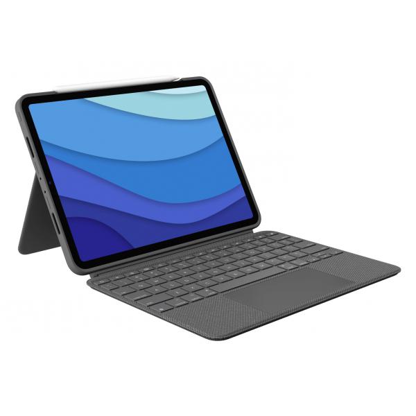 Logitech Combo Touch Grigio Smart Connector QWERTY US International (COMBO TOUCH IPAD PRO 11IN 1-3G - OXFORD GREY - US)