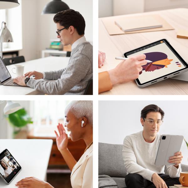 Logitech Combo Touch Sabbia Smart Connector QWERTZ Svizzere (COMBO TOUCH F.IPADPRO12.9-INCH - 5TH GEN. - SAND - CH - CENTRAL)