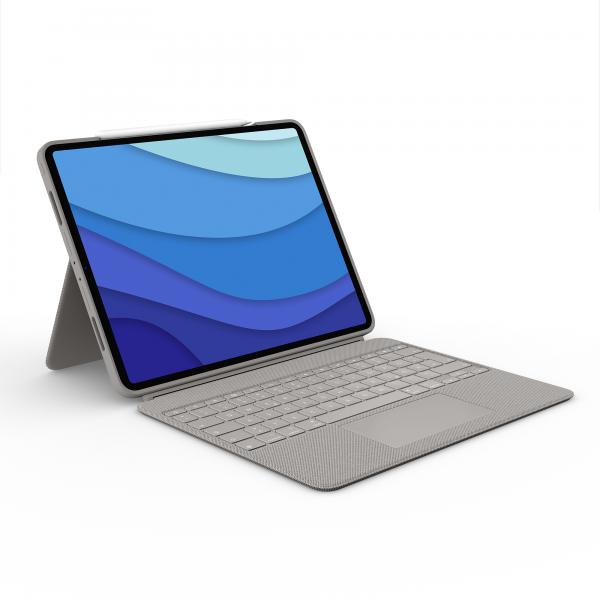 Logitech Combo Touch Sabbia Smart Connector Francese (COMBO TOUCH F.IPADPRO12.9-INCH - 5TH GEN. - SAND - FRA - MEDIT)
