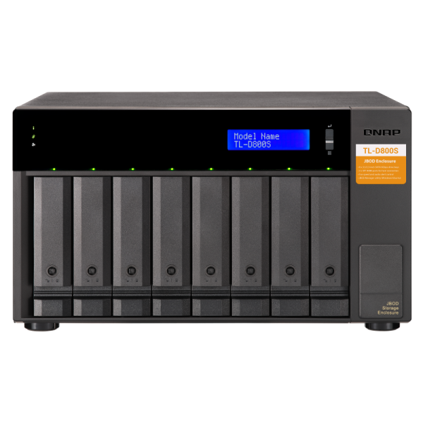 QNAP TL-D800S Box esterno HDD/SSD Nero, Grigio 2.5/3.5 (QNAP TL-D800S/24TB RED 8 Bay DT)
