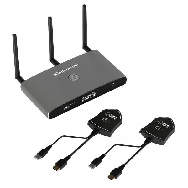 Kindermann 7488000342 sistema di presentazione wireless HDMI Dongle (KLICK & SHOW K-FX HDMI - Kitincl. 2x HDMI Transmitter - Warranty: 24M)