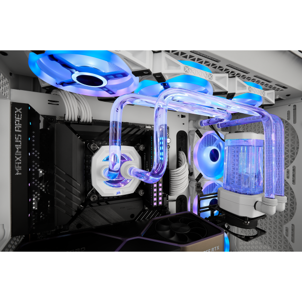 Corsair XH305i Processore Liquid cooling kit Bianco (Corsair Hydro X Series iCUE XH305i RGB PRO 360mm CPU Custom Cooling Kit - White)