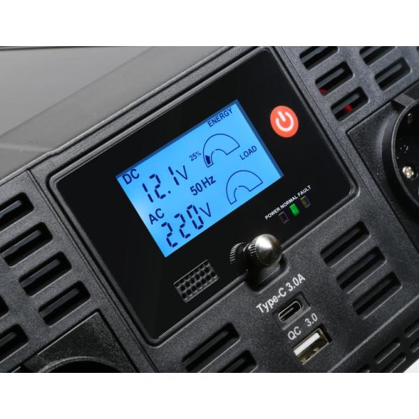 Technaxx TE20 adattatore e invertitore Auto 2000 W Nero (TECHNAXX POWER INVERTER 2000W - TE20)