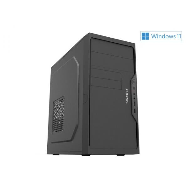YASHI YY13211 PC/stazione di lavoro Intel Core i3 i3-10100 8 GB DDR4-SDRAM 256 GB SSD Windows 11 Pro Mini Tower Nero (Yashi MT YY13211 - MT - Core i3 10100 / 3.6 GHz - RAM 8 GB - SSD 256 GB - UHD Graphics 630 - GigE - Win 11 Pro -monitor: nessuno - t...