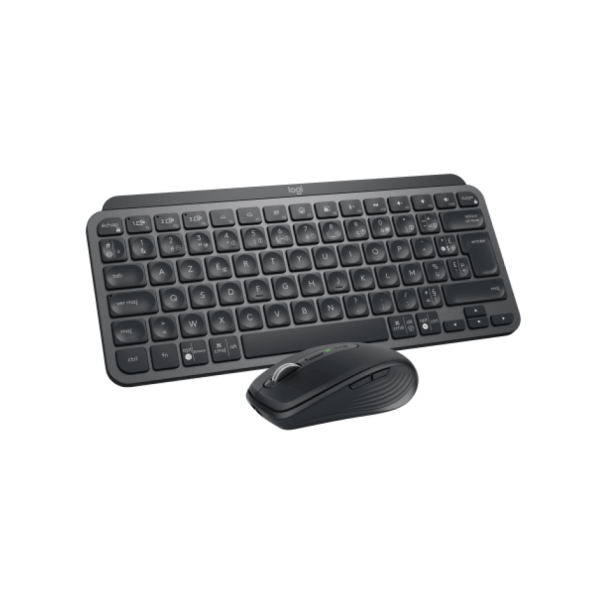 Logitech 920-011055 tastiera Mouse incluso RF senza fili + Bluetooth AZERTY Francese Grafite (MX KEYS MINI COMBO FOR BUSINESS - GRAPHITE - FRA - CENTRAL) - Versione UK