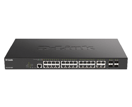 D-LINK SWITCH 24 PORTE POE GIGABIT MANAGED + 4 COMBO 1000BASET/SFP