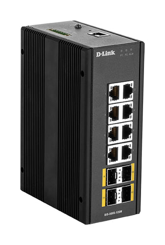 D-LINK SWITCH INDUSTRIALE 12 PORTE L2 MANAGED 8XGIGABIT BASE-T, 4X SFP