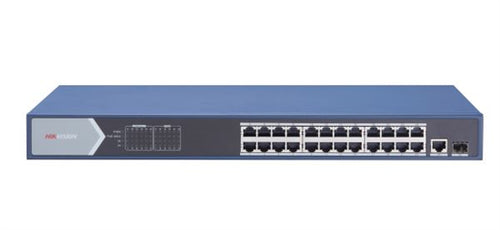 HIKVISION SWITCH 24 PORT GIGABIT UNMANAGED POE SWITCH 24 GIGABIT POE PORTS, 1 GIGABIT RJ45