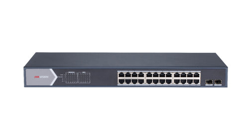 HIKVISION SWITCH 24 PORT GIGABIT SMART POE SWITCH 24 GIGABIT POE PORTS, 2 GIGABIT SFP PORT